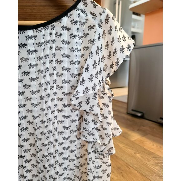 Flowy Cat Print Blouse - Picture 6 of 6